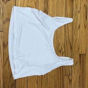 white flowy cropped tang top